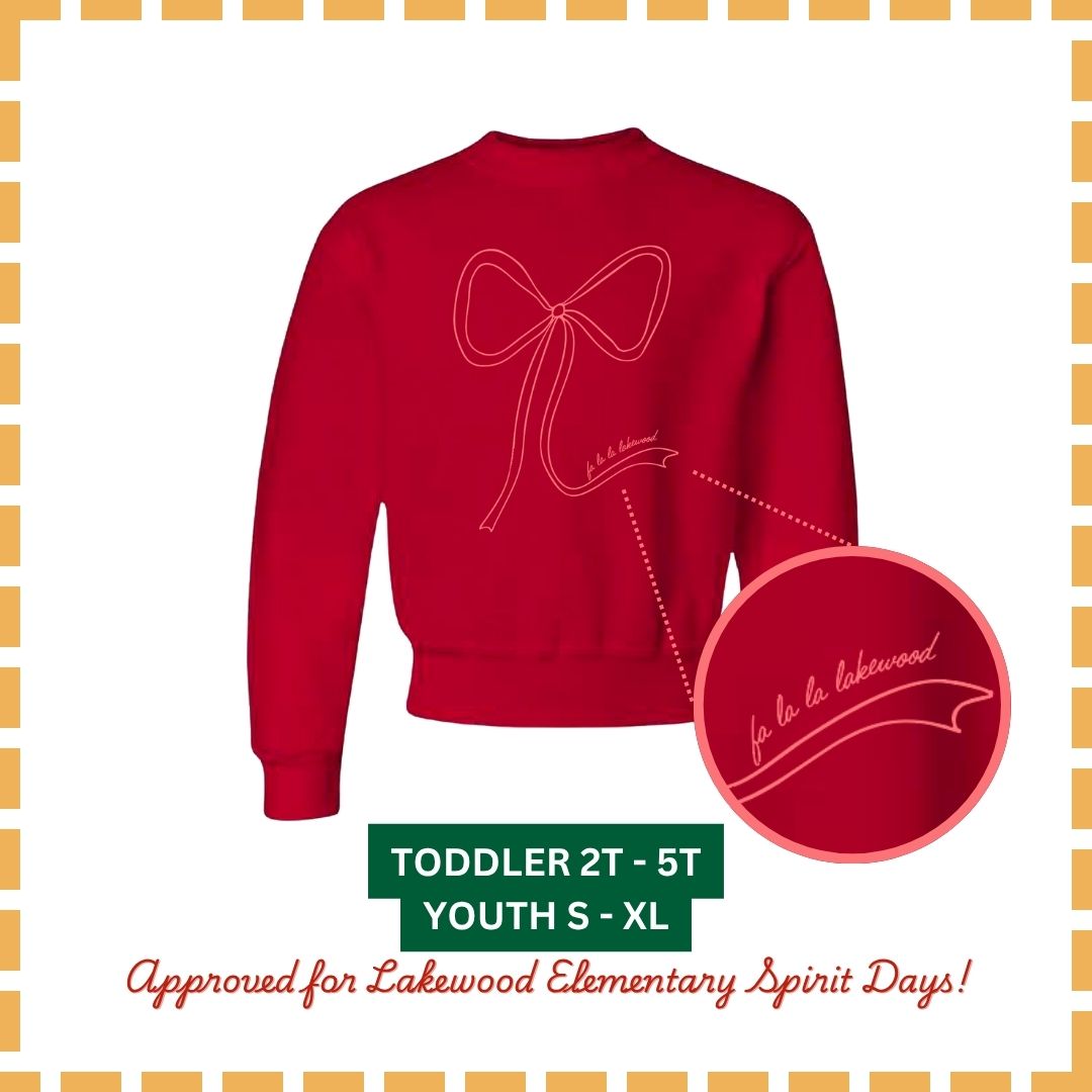 Festive Bow Sweatshirt (Toddler/Youth)