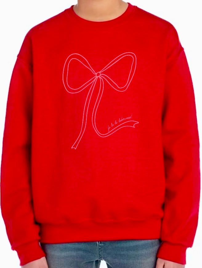 Festive Bow Sweatshirt (Toddler/Youth)